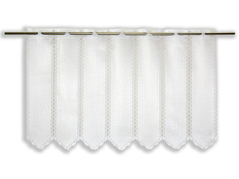 Nach Maß Scheibengardine weiß Höhe 30/45/60/90cm 7002