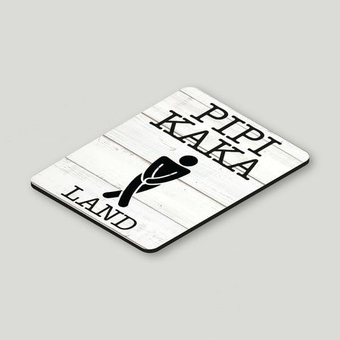 Alu Dibond Türschild Pipi Kaka Land 12x16cm