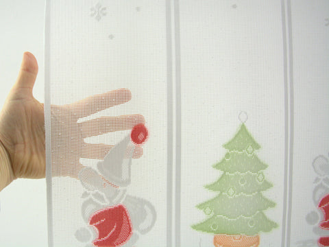 Scheibengardine Weihnachtsbaum Weihnachtsmann HxB 50x140cm
