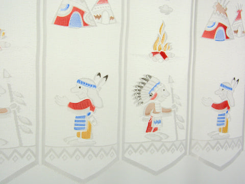 Scheibengardine Indianer Höhe 50cm versch. Breiten