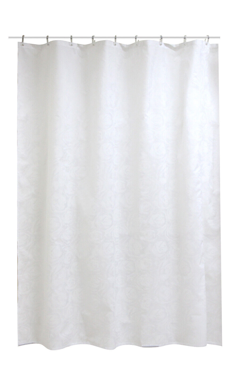 Textil-Duschvorhang Roses weiß BxH 180x200cm