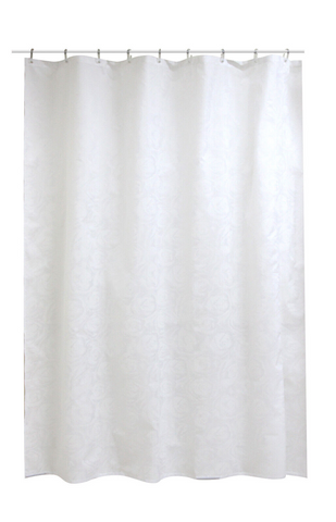 Textil-Duschvorhang Roses weiß BxH 180x200cm