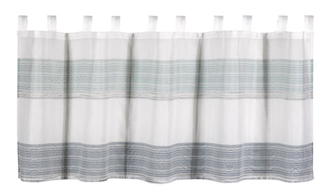 Panneaux 50x140cm Streifen grau petrol 4063-04 recycled Scheibengardine