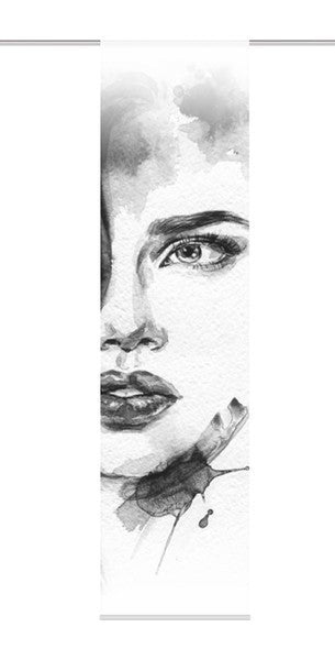 Flächenvorhang Face Right grau BxH 60x245cm