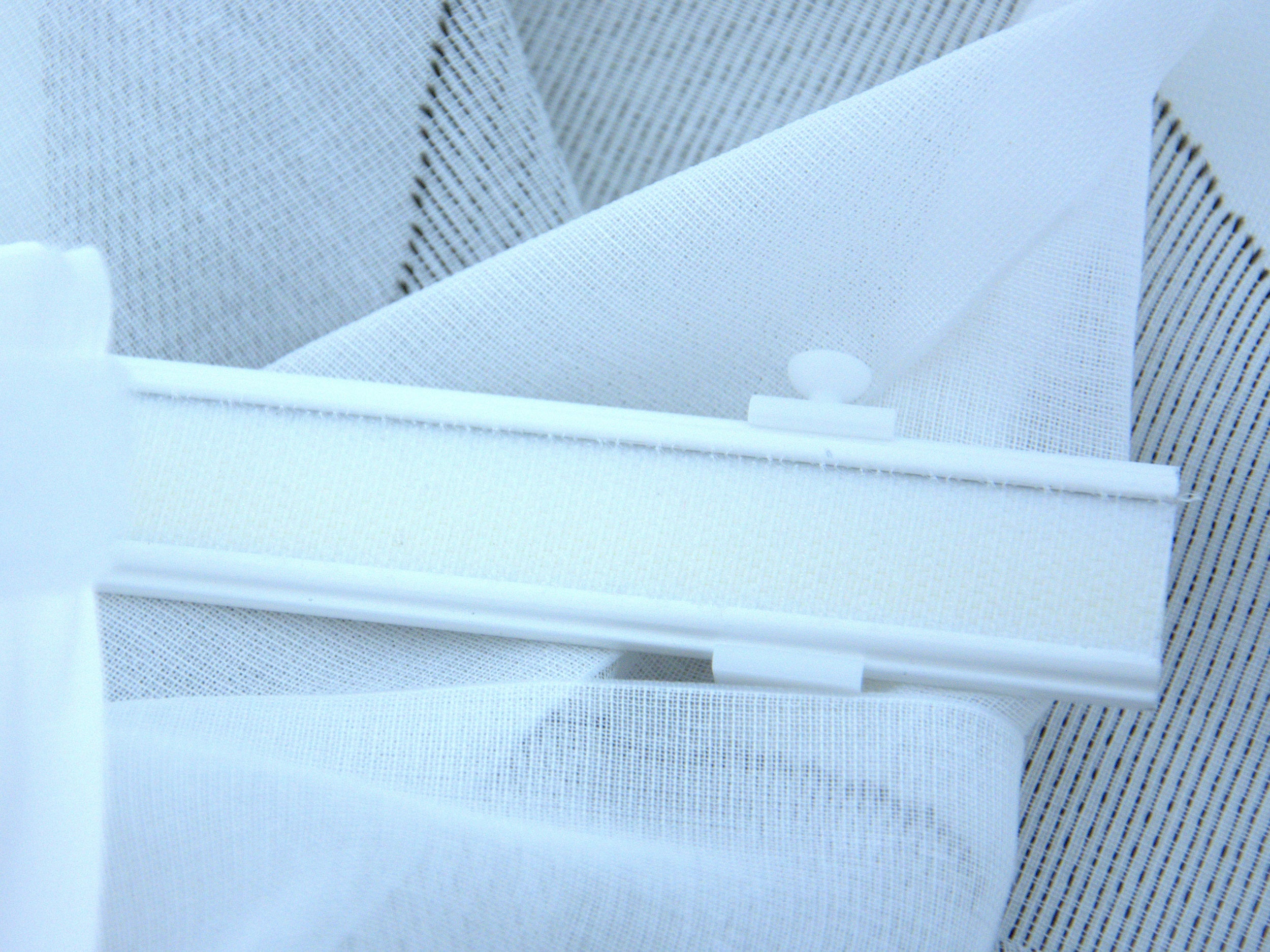 Schiebegardine Ginkgo Blätter weiß BxH 60x245cm halbtransparent