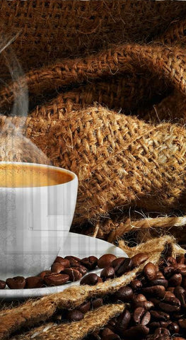 Schal mit Druckmotiv Kaffeetasse Kaffee BxH 135x245cm (transparent)