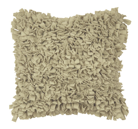 Kissenhülle Barcelona leinen beige m. Reißverschluss 50x50cm Fransen Leinen
