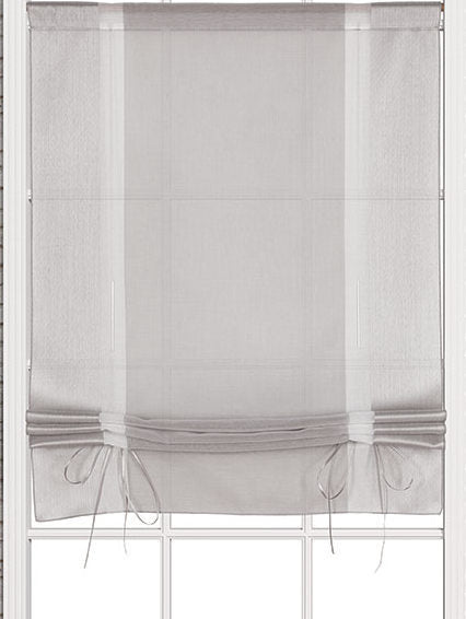 Bändchenraffrollo Raffrollo grau BxH 60x135cm