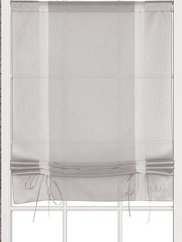 Bändchenraffrollo Raffrollo grau BxH 60x135cm