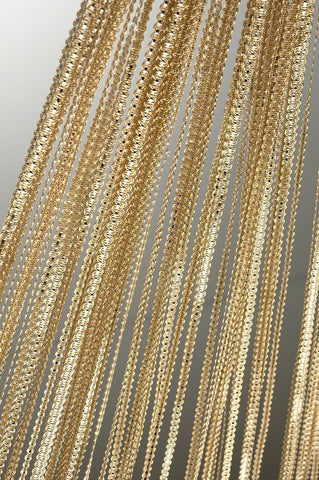 Fadenvorhang gold mit Lurex versch. Breiten