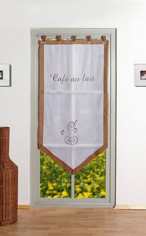 Fensterbehang Cafe au lait BxH 40x60cm Scheibengardine