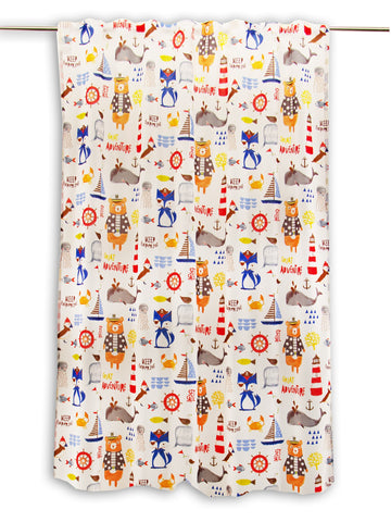 Schlaufenschal Ahoi weiß BxH 135x175/245cm