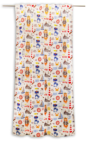 Schlaufenschal Ahoi weiß BxH 135x175/245cm