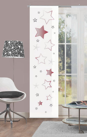 Flächenvorhang Stars rot BxH 60x245cm