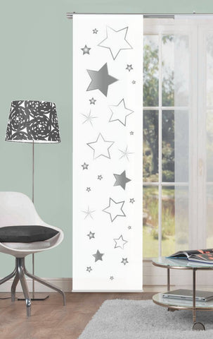 Flächenvorhang Stars grau BxH 60x245cm