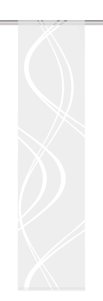 Schiebevorhang Dekostoff Scherli abstrakt wollweiß BxH 60x245cm