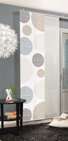 Flächenvorhang Borden stein BxH 60x245cm