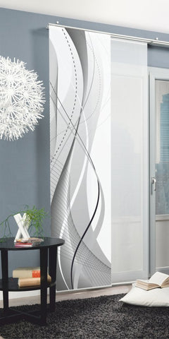 Flächenvorhang Carlisle grau BxH 60x245cm