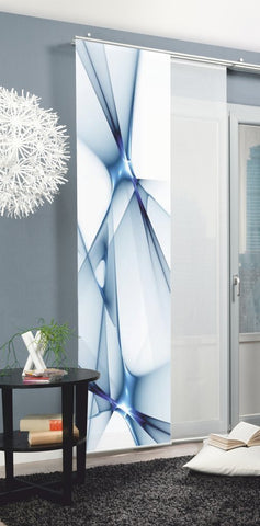 Flächenvorhang Franklin blau BxH 60x245cm