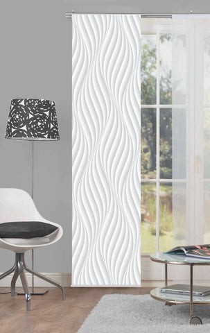 Flächenvorhang Wave grau BxH 60x245cm