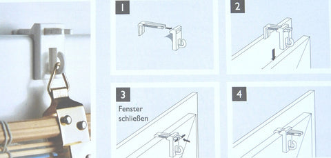 2er Set Klemmträger mit Haken Halter für Ösenaufhängung