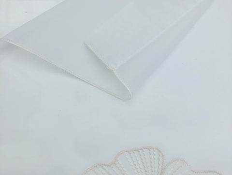 Design Mini Flächenvorhang Set weiß beige Ginko Scheibengardine 4021
