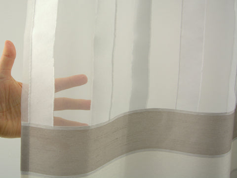 Ösen Bistrogardine beige 50x140cm Scheibengardine 2221