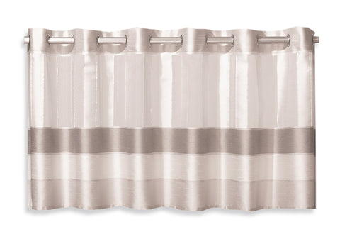 Ösen Bistrogardine beige 50x140cm Scheibengardine 2221