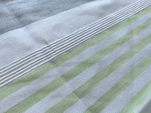 Ösenpanneaux grün/grau 45x140cm Scheibengardine 4062-08 recycled | Nachhaltig