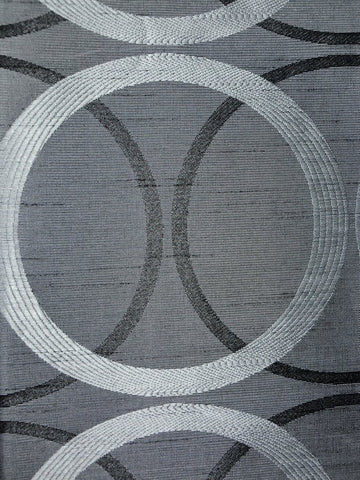 Ösenschal Kreise grau BxH 140x245cm