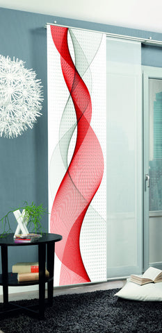 Flächenvorhang Opalia rot BxH 60x245cm