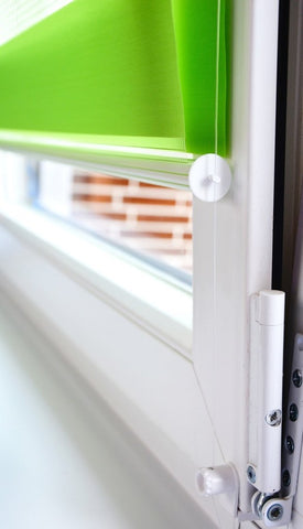 Klemmfix Doppelrollo beige mit Pendelsicherung
