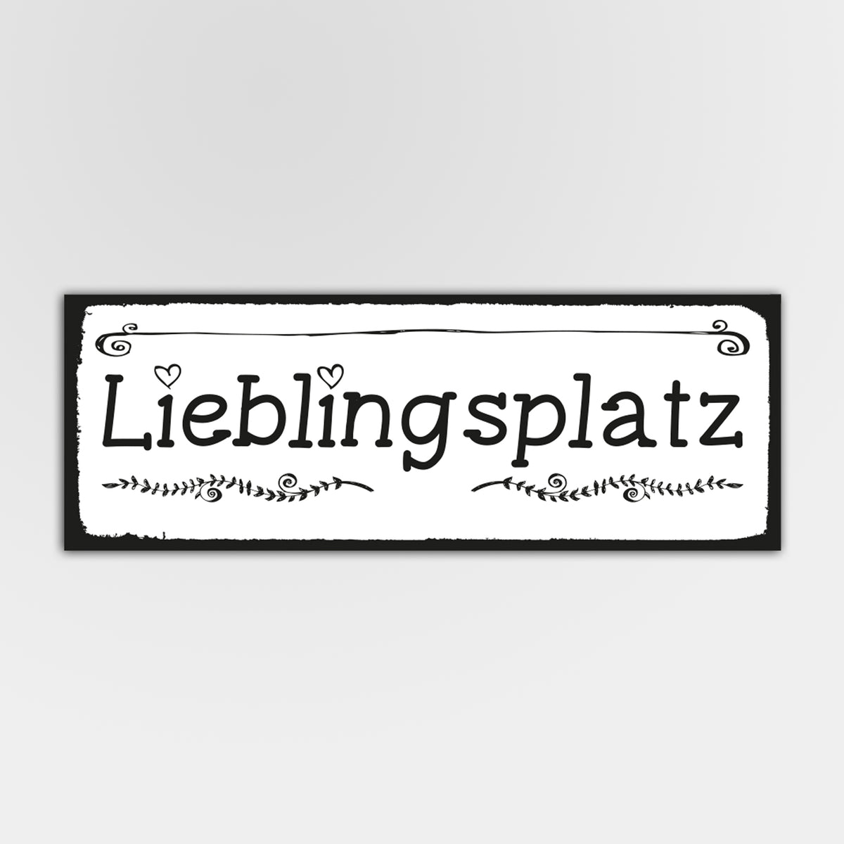 Holzschild "Lieblingsplatz" bedruckt 10x28cm Deko