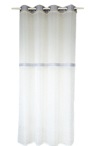 Ösenschal mit Perlenbesatz blau 140x245cm
