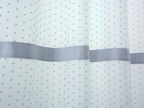 Ösenschal mit Perlenbesatz blau 140x245cm