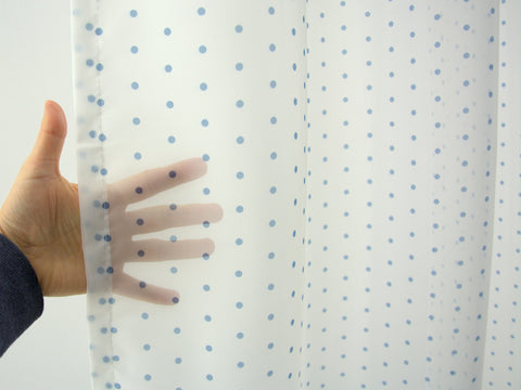 Ösenschal mit Perlenbesatz blau 140x245cm