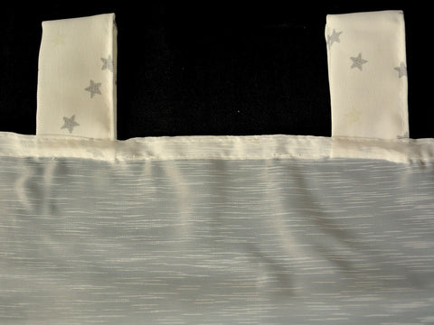 Design Schlaufen Scheibengardine kleine Sterne (leuchtend)