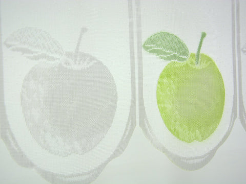 Scheibengardine Apfel grün weiß nach Maß