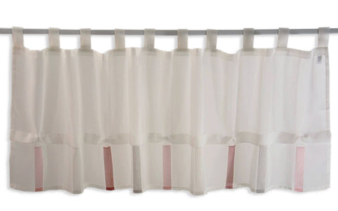 Design Schlaufen Scheibengardine rose taupe BxH 45x150cm