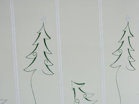 Scheibengardine Tannenbaum grün silber nach Maß