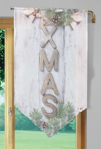 Fensterbehang Motiv X-Mas Scheibengardine