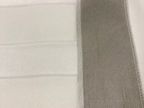 Design Mini Flächenvorhang Set braun Scheibengardine 2222