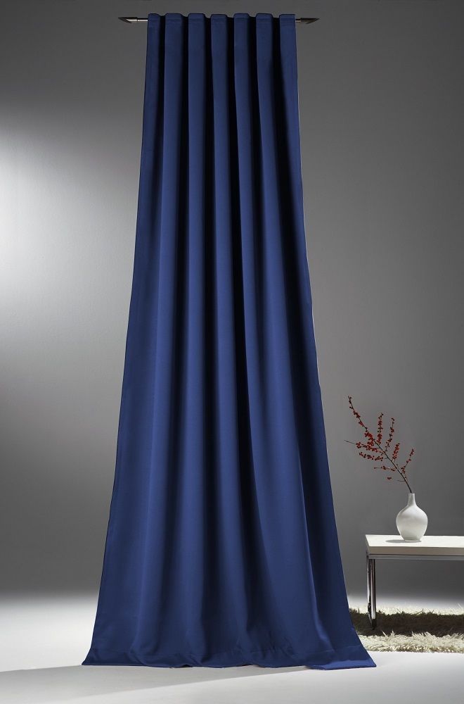 Verdunklungsvorhang Sopran U-Band blau und rot BxH 135x245 cm