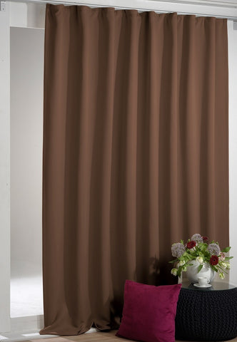 Verdunkelungsgardine mit Universalband braun BxH 270x245cm