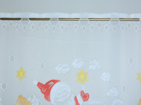 Scheibengardine Weihnachtsmann Zug HxB 50x140cm