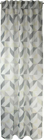 Schlaufenschal grau beige abstrakt BxH 140x245cm