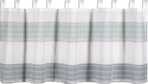 Panneaux 50x140cm Streifen grau petrol 4063-04 recycled Scheibengardine