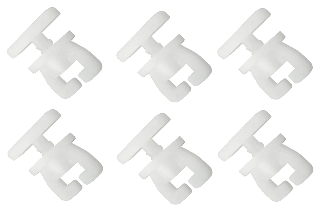 Zwischenfeststeller 6 Stück weiß für Gardinenschienen mit Innenlauf aufdrehbar