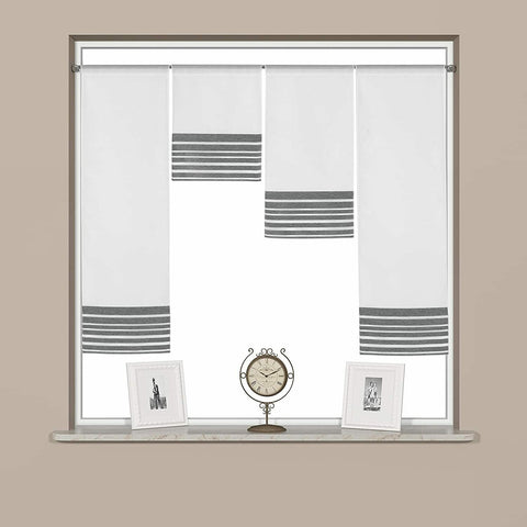 Design Mini Flächenvorhang Set anthrazit 4028 4-tlg